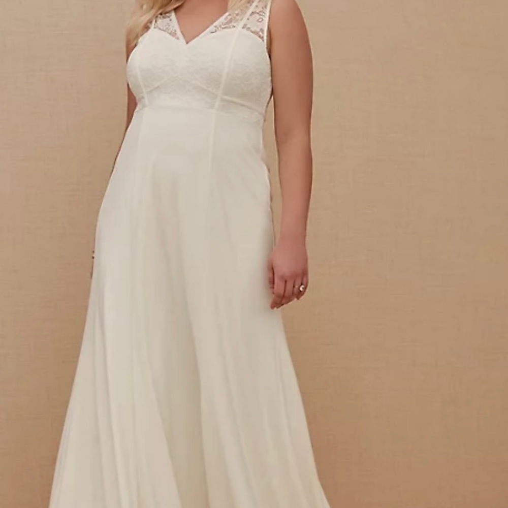 Ivory Lace Insert Mermaid Wedding Bridal Special Occasion Dress